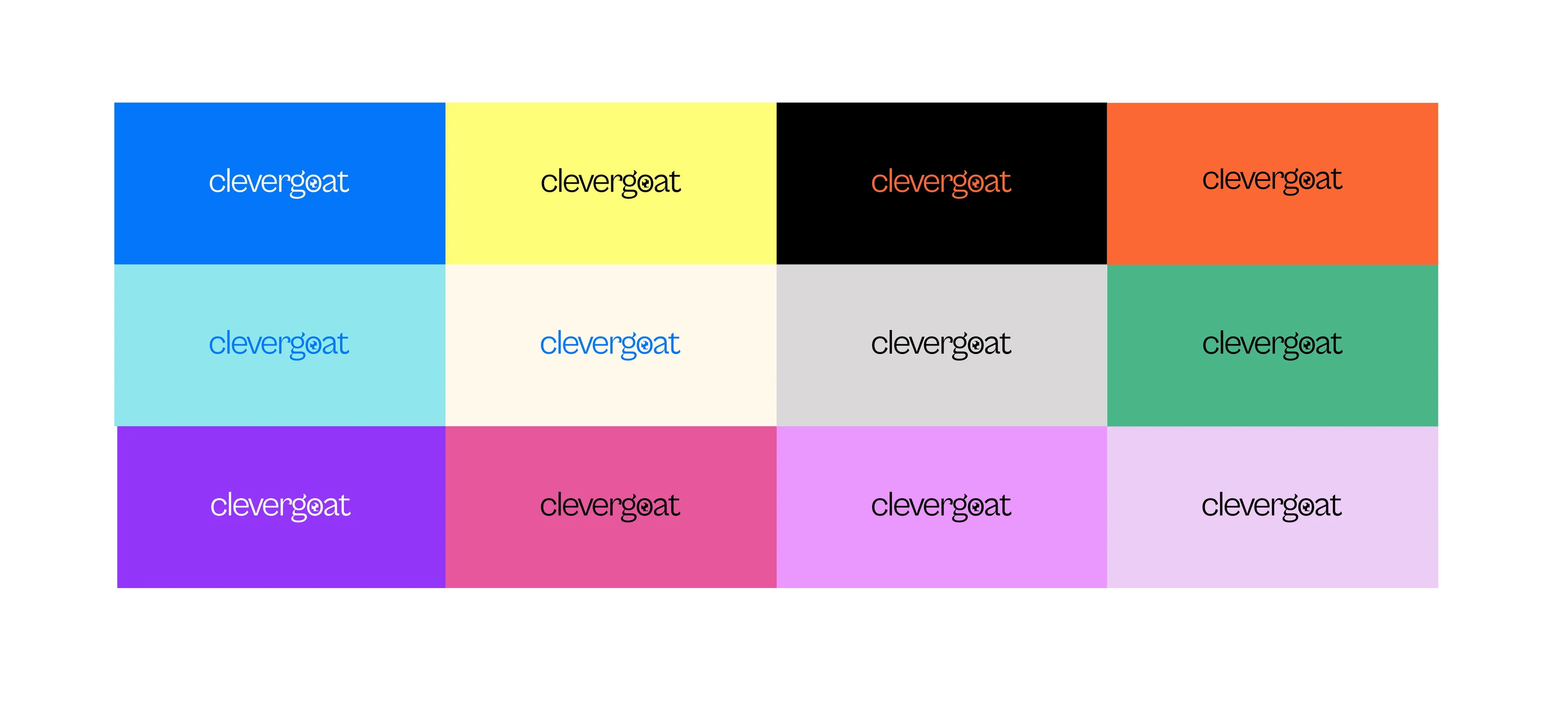 CleverGoat wordmark color palette