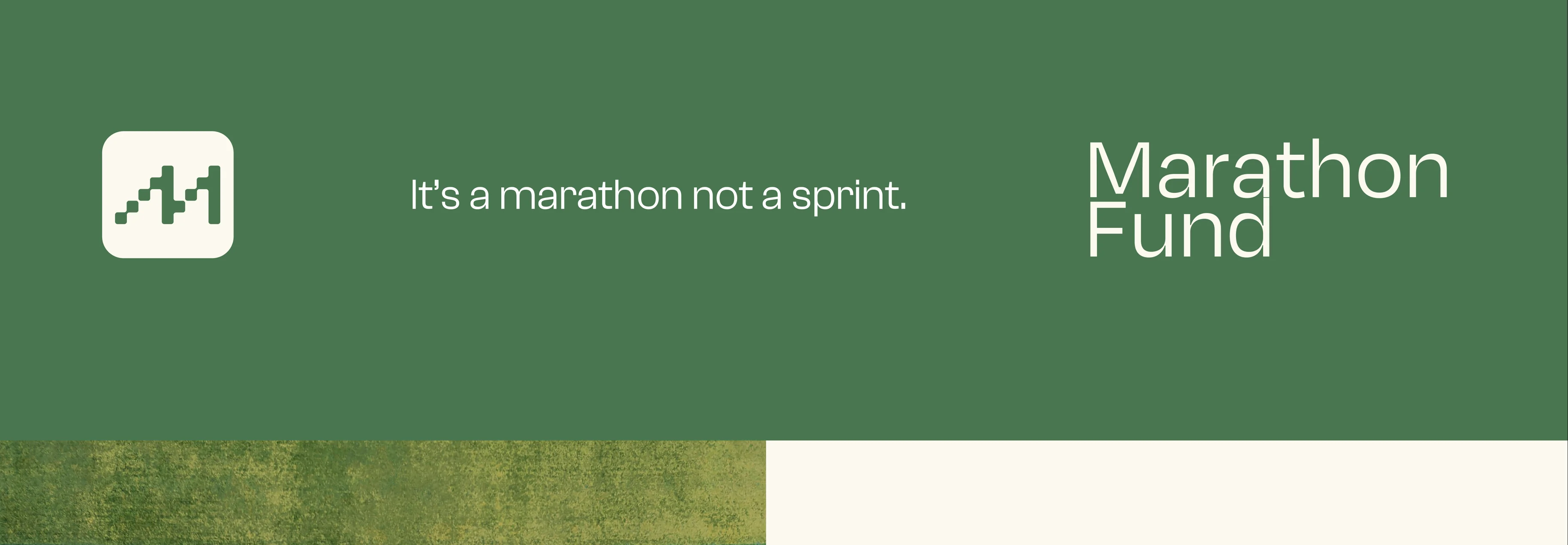 It's a marathon, not a sprint
