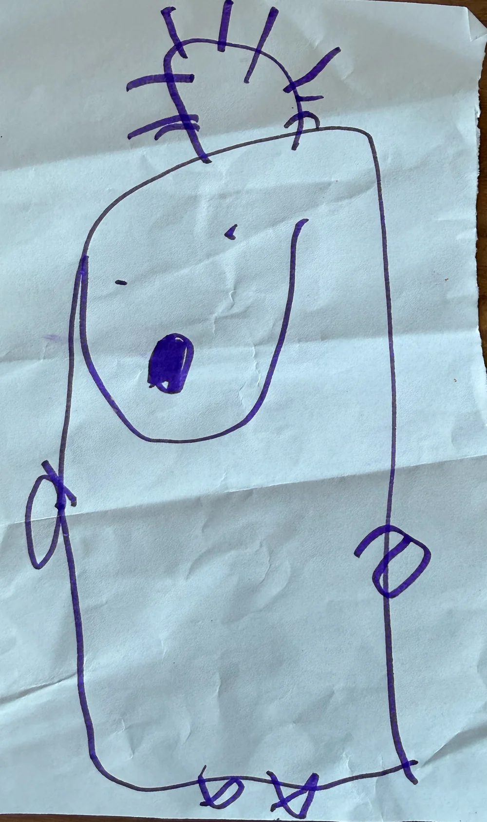 A child&rsquo;s drawing of a monster