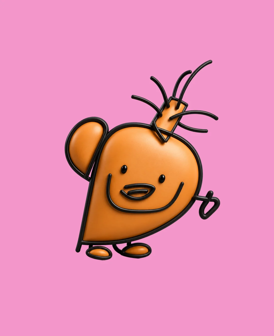 The same monster reimagined as a 3D character