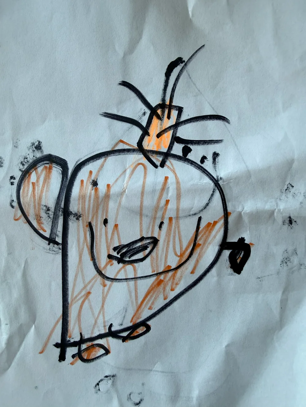 A child&rsquo;s drawing of a monster