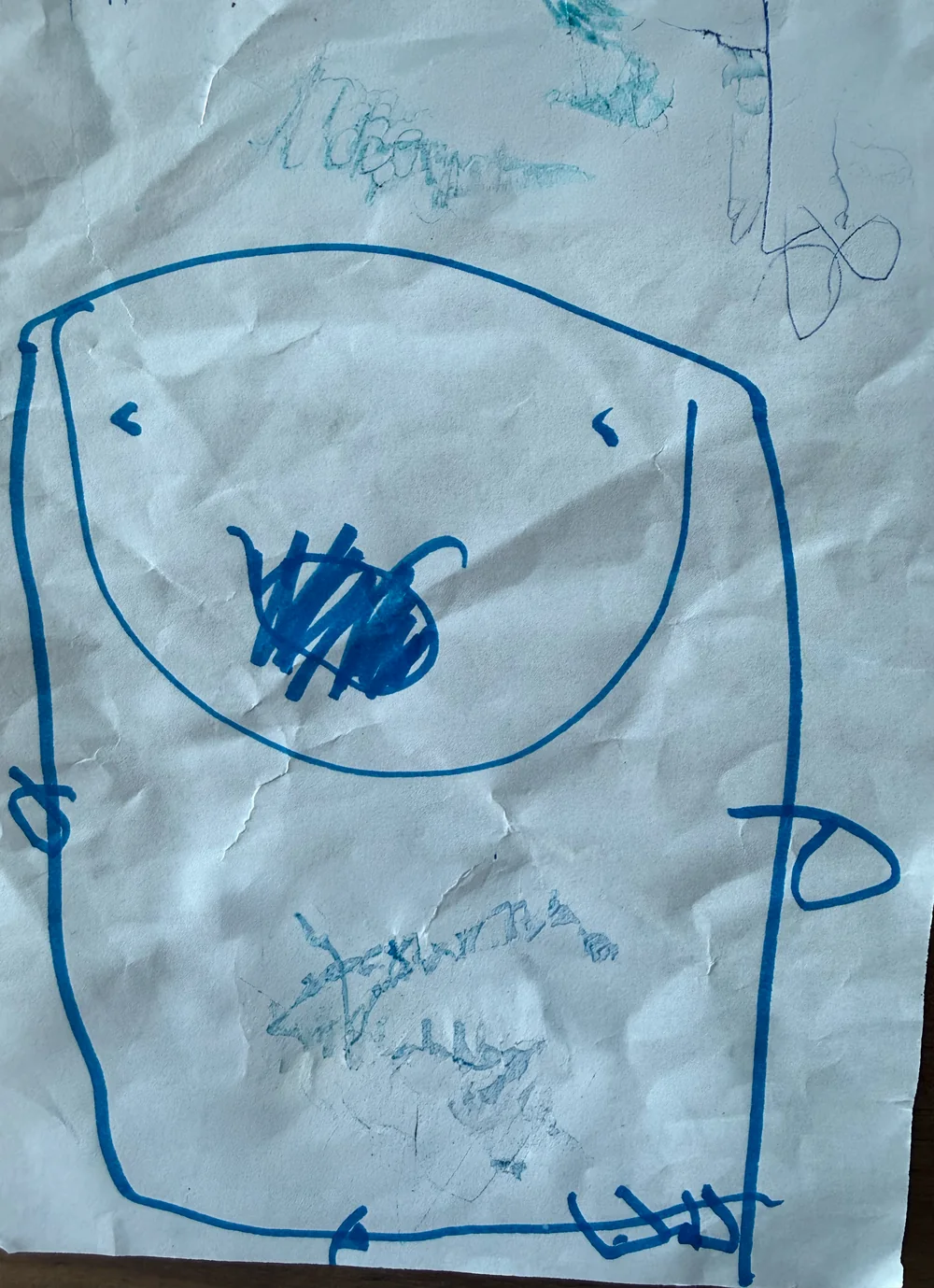 A child&rsquo;s drawing of a monster