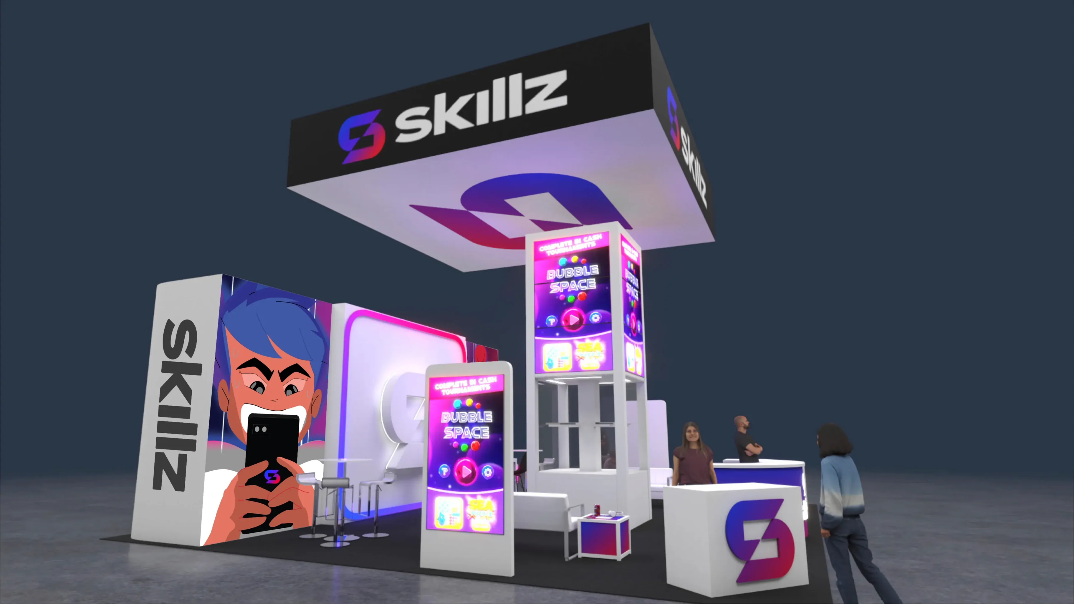 Skillz GDC booth render