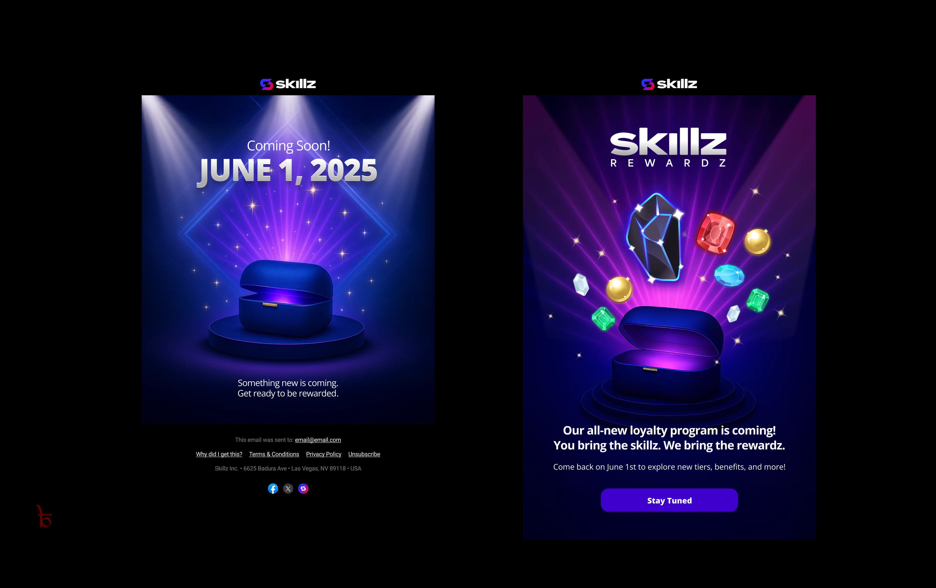 Skillz Rewardz email campaigns