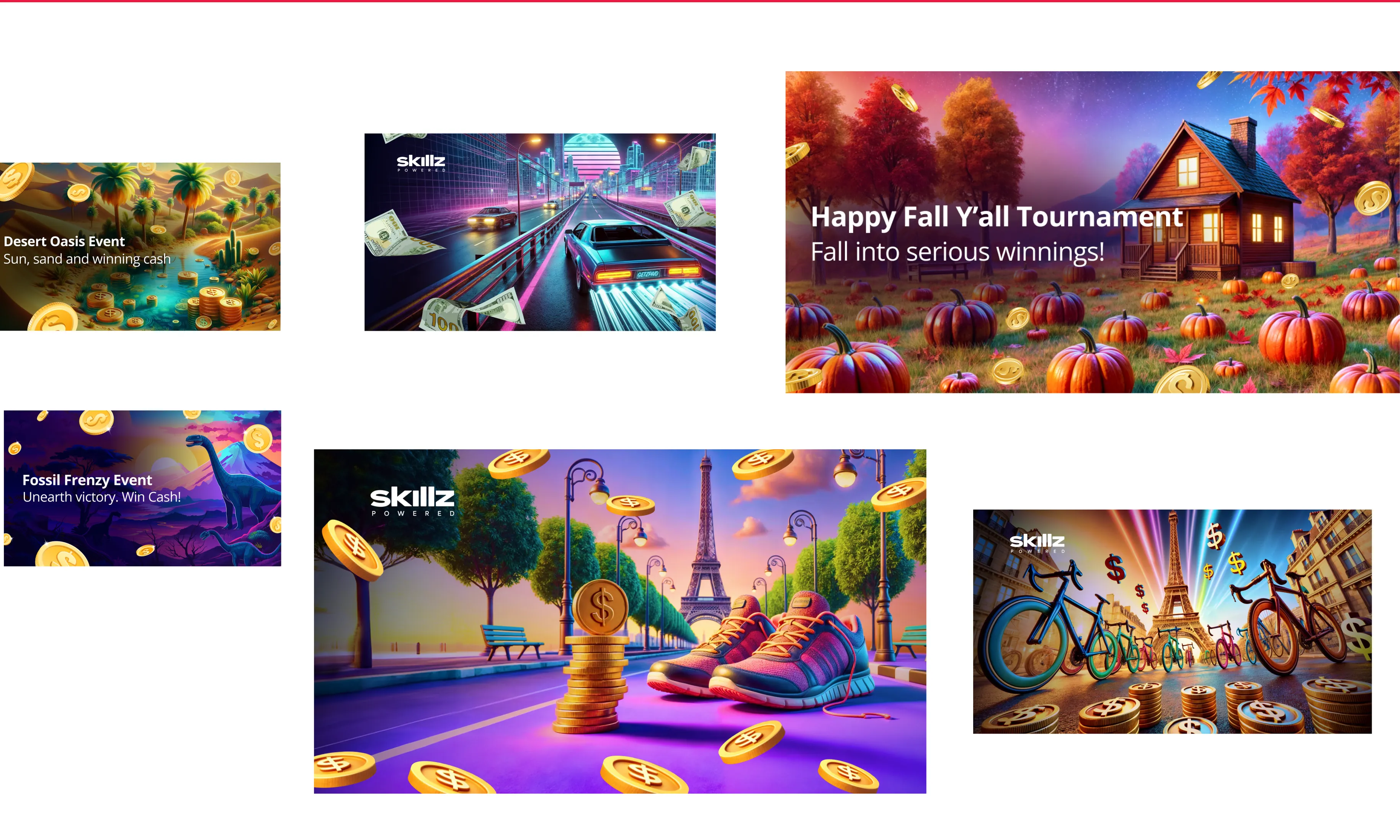 Skillz in-game event marketing graphics