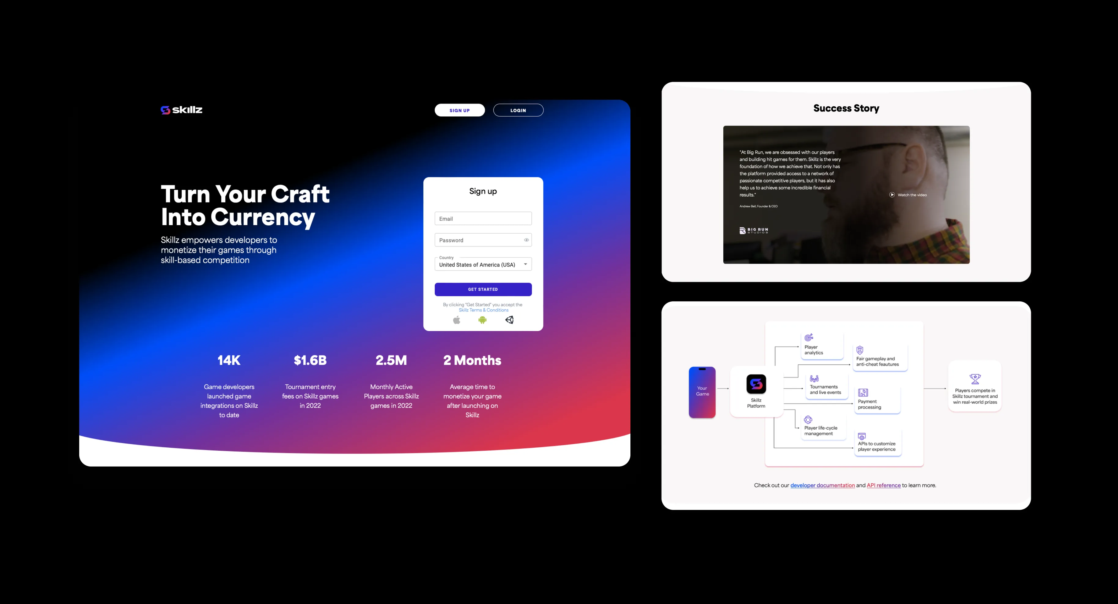 Skillz platform metrics and developer documentation