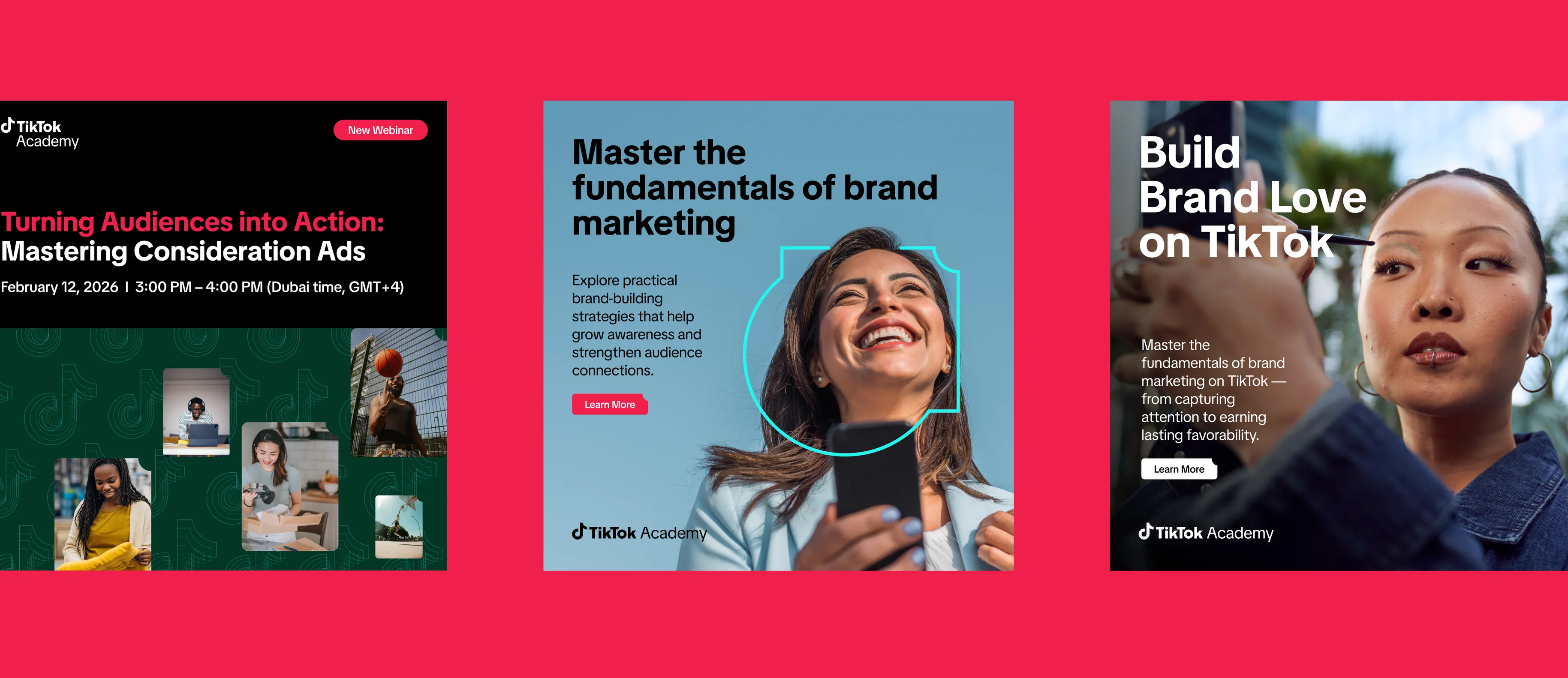 TikTok Academy webinar and campaign promotions