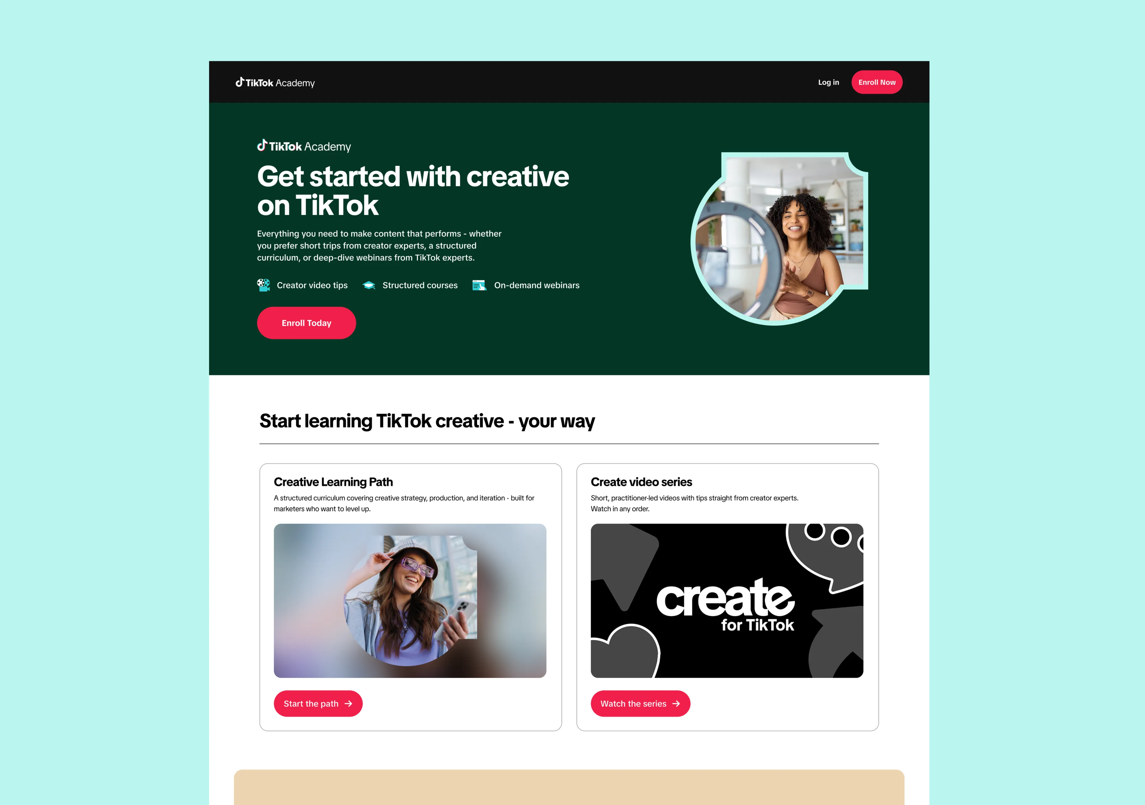Get started with creative on TikTok — Academy website